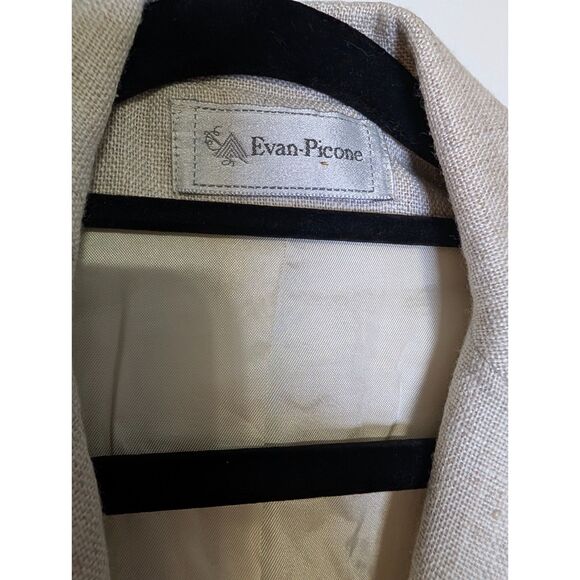Vintage Evan Picone Skirt Suit 12 Linen Blend Glamoratti Power Suit ILGWU USA - Picture 10 of 16